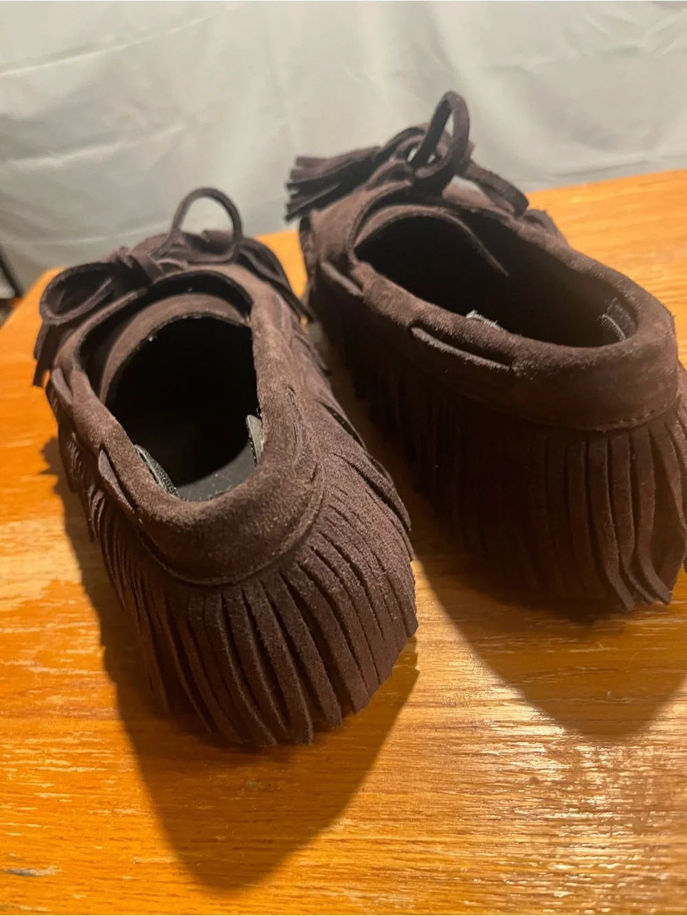 Zara Split Suede nautical-style flat Loafers in Chocolate Brown SZ 37